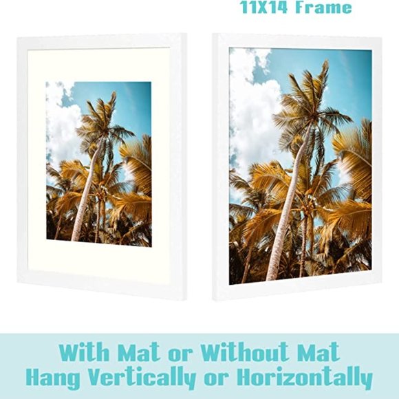 BRAND NEW Frametory Set of 6 - 11x14 White Picture Frame Made to Display 8x10 - Picture 4 of 8